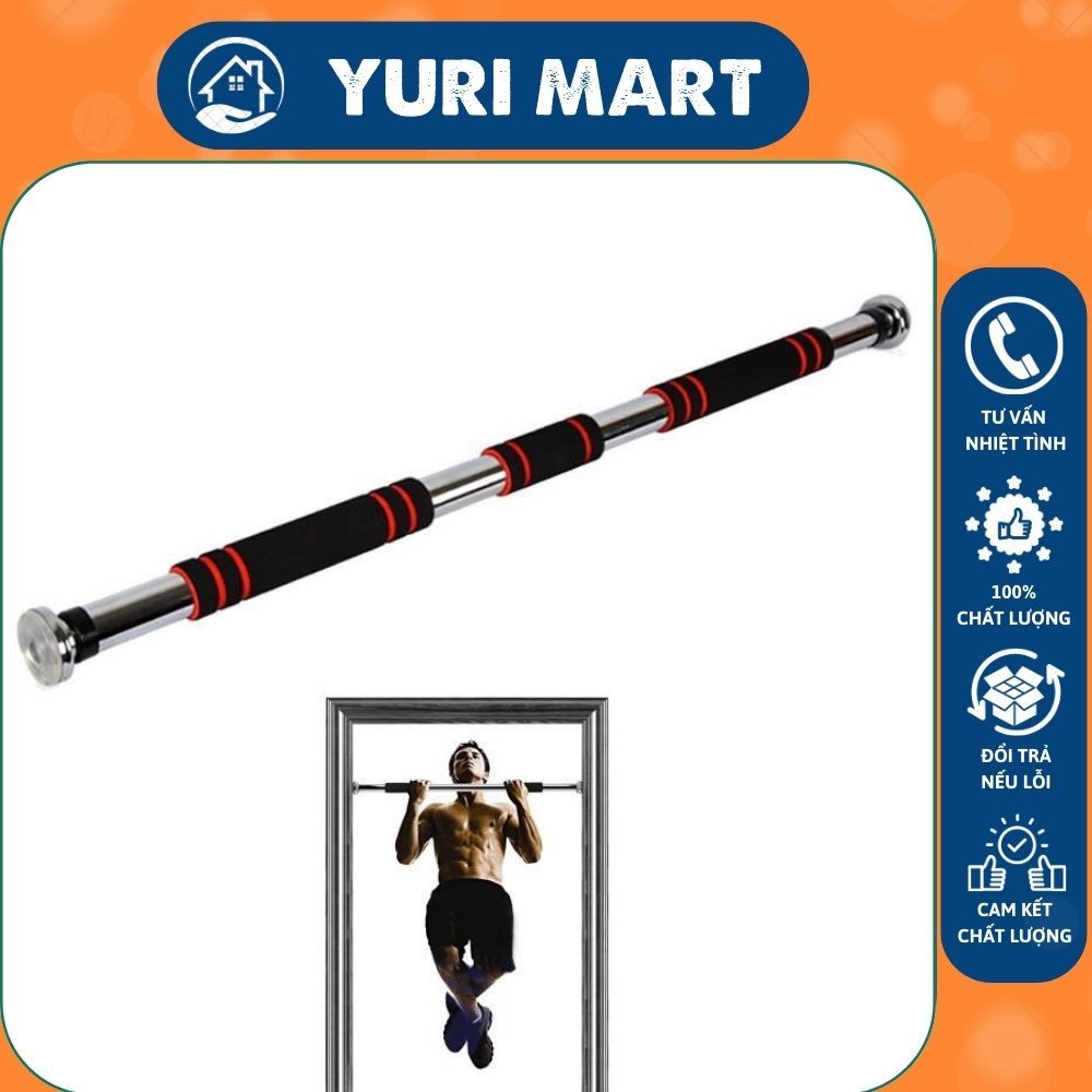 Xà Đơn Thép Gắn Cửa Dài 60-100 Cm - Thanh Tập Xà Đơn Treo Tường Gắn Cửa Tập Gym Cơ Bắp Nhiều Cỡ
