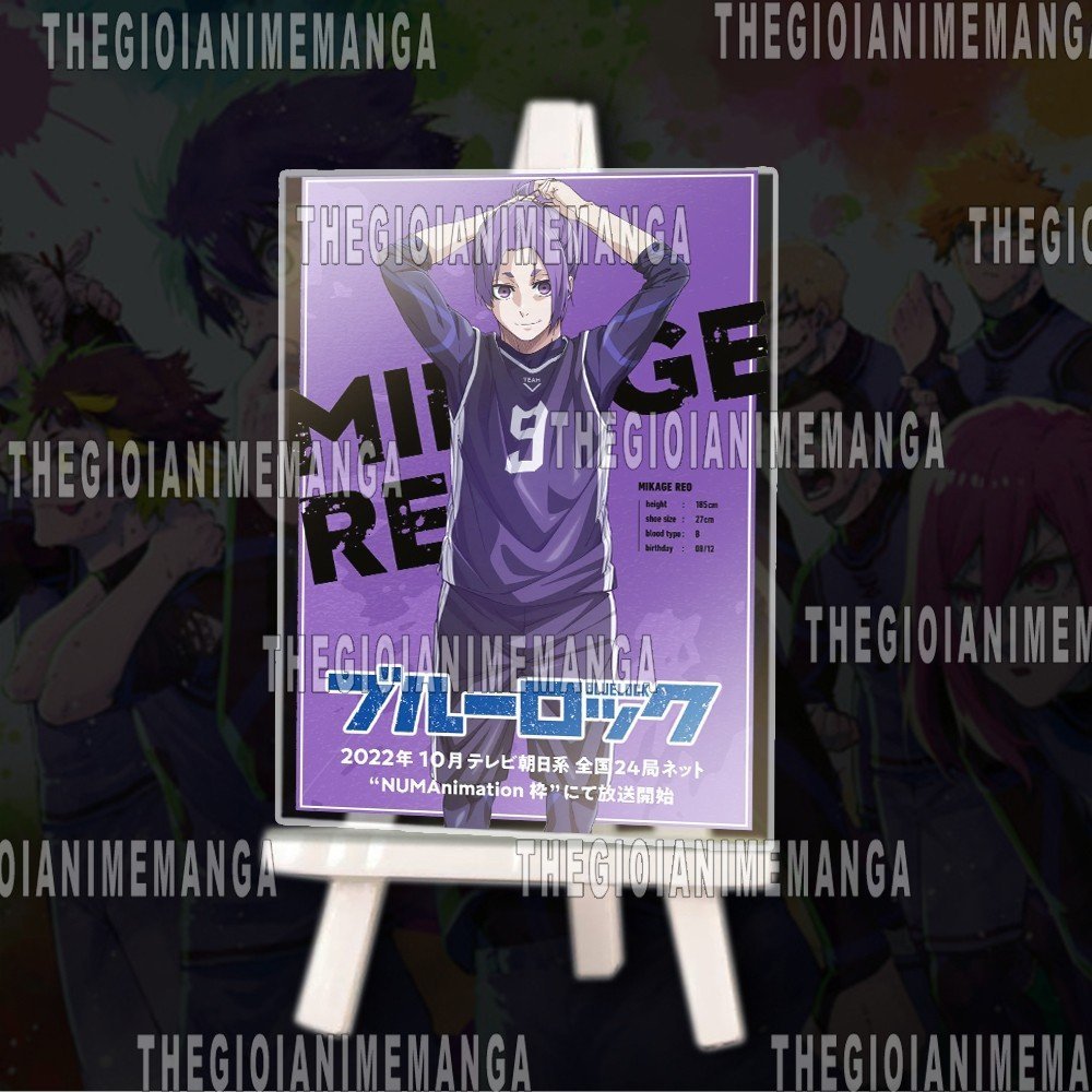 Tranh kính BLUE LOCK ver NHÂN VẬT in hình manga anime chibi acrylic mica trong trưng bày trang trí