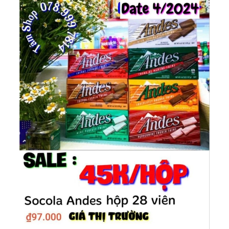 HỘP 𝟮𝟴 VIÊN SOCOLA 𝐀𝐍𝐃𝐄𝐒  - NHẬP KHẨU 𝗨𝗦𝗔