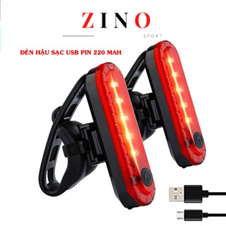 Đèn hậu xe đạp thể thao, Đèn Led dài cảnh báo chống nước, pin sạc USB 4 chế độ