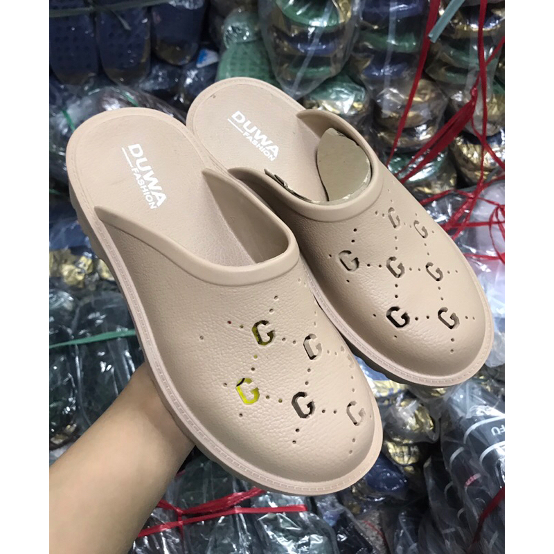 Dép Sục nữ đế Cao Su , sục Unisex đế 4cm Nữ 2 Màu như hình  Hàng Cao Cấp Đế Siêu Êm,nhẹ bền