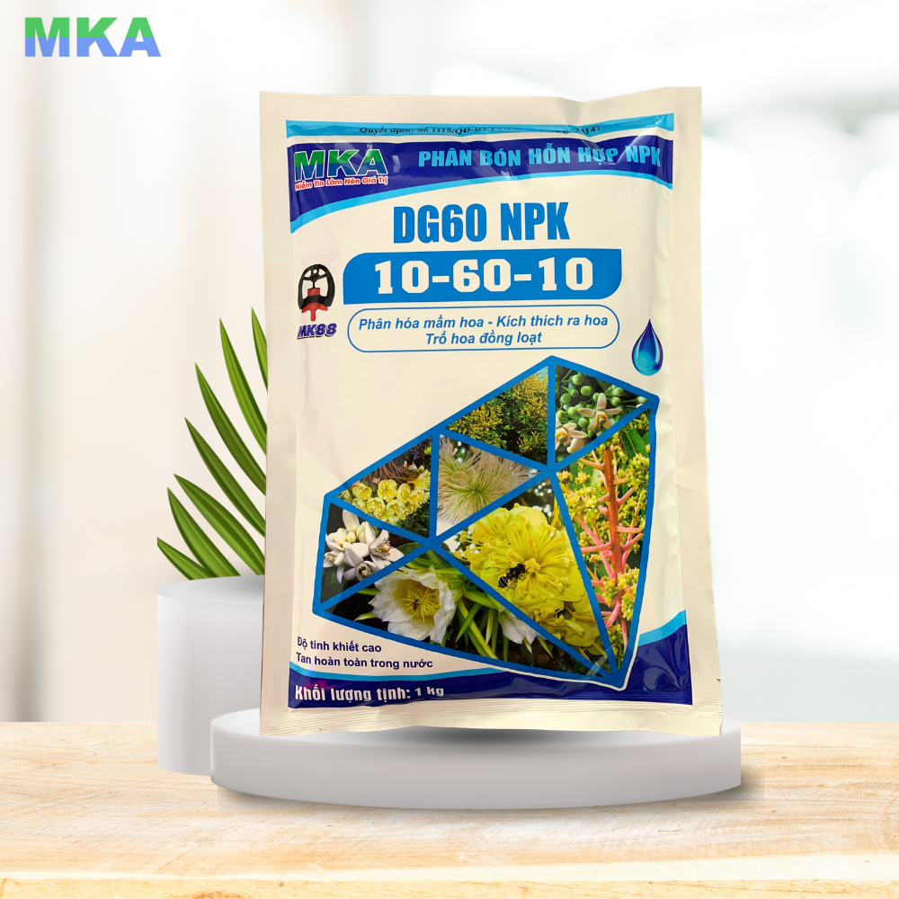 Bộ đôi chặn đọt tạo mầm MKP 0 52 34 và Lân cao 10-60-10 MKA Mekongagri gói 1kg