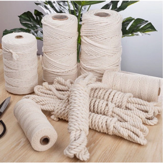 10 mét dây thừng macrame màu kem sữa trang trí, decor / setup , handmade