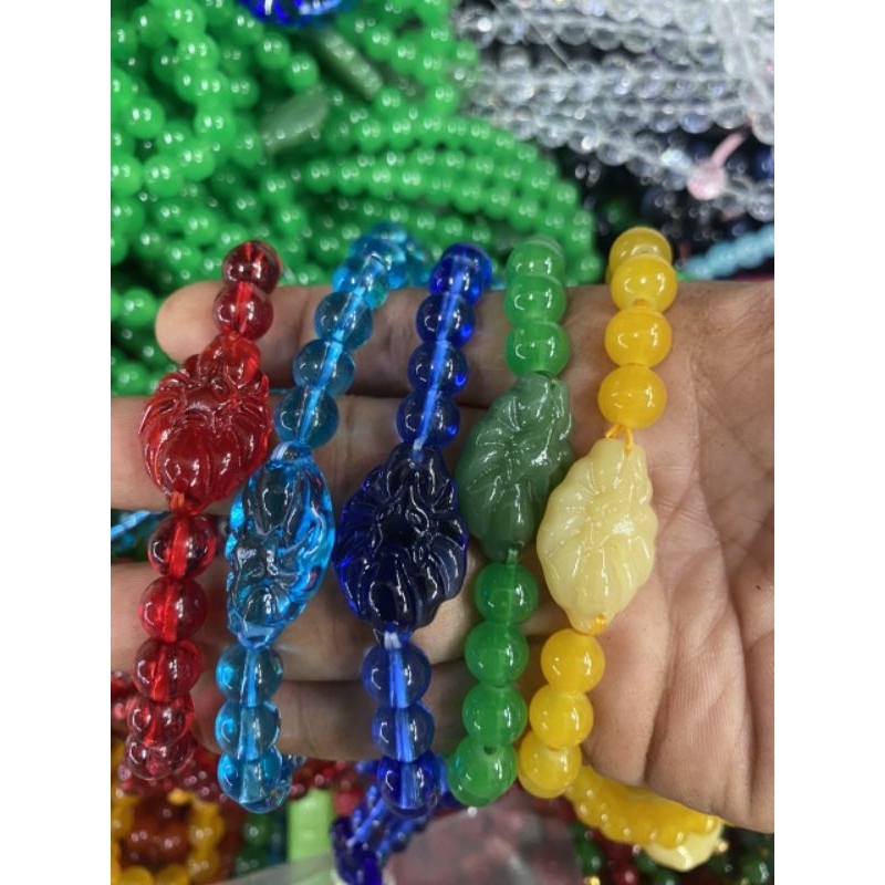 VÒNG TAY HỒ LY CHÍN ĐUÔI  hạt 8 li