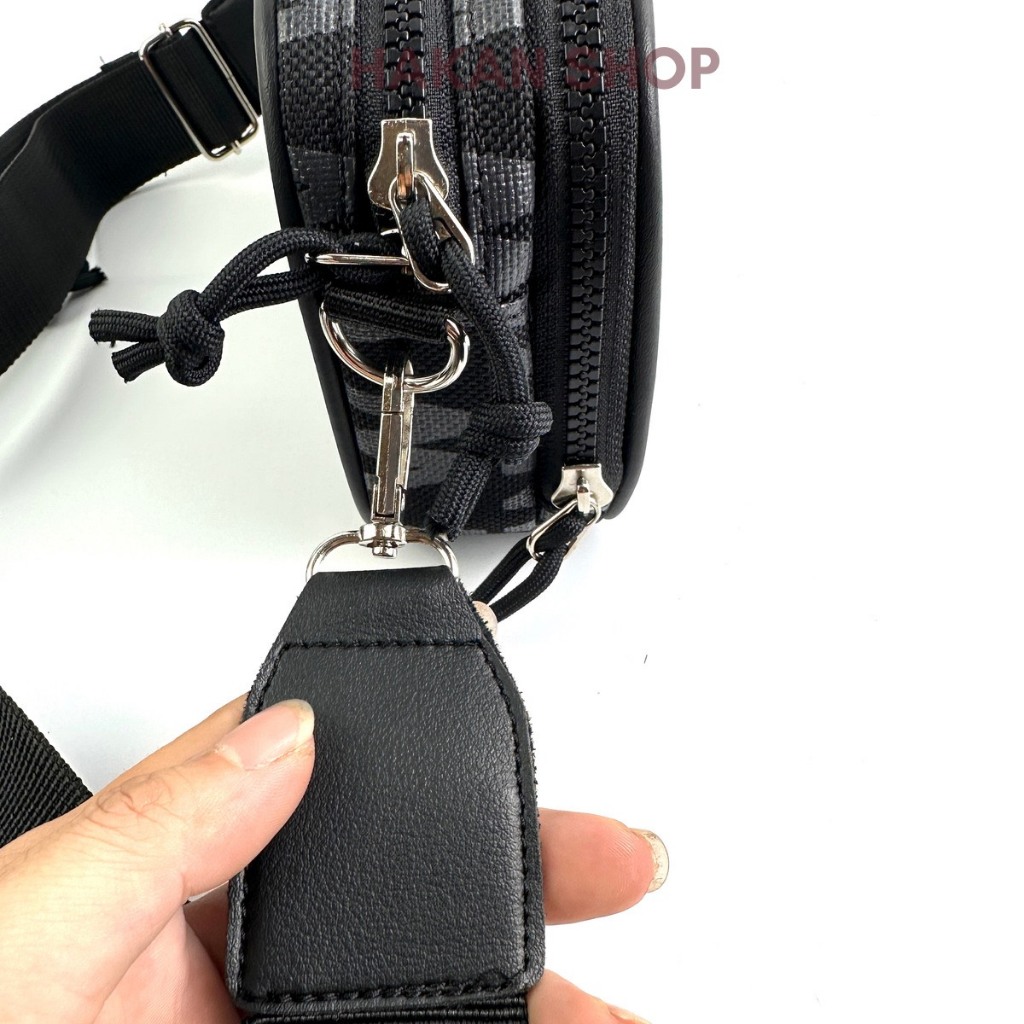 Túi Đeo Chéo Nam Nữ Thời Trang Cao Cấp Life Work Size 19Cm*15Cm*5,5Cm Chất Liệu Vải Cavas D840 Trược Nước Logo Thêu 3D