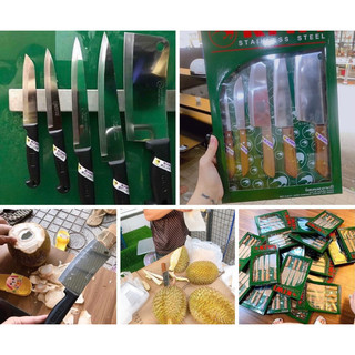 Bộ dao kiwi thái lan set dao kiwi thái lan bộ dao nhà bếp cao cấp Cán Gỗ/ Bộ Dao Cán Nhựa