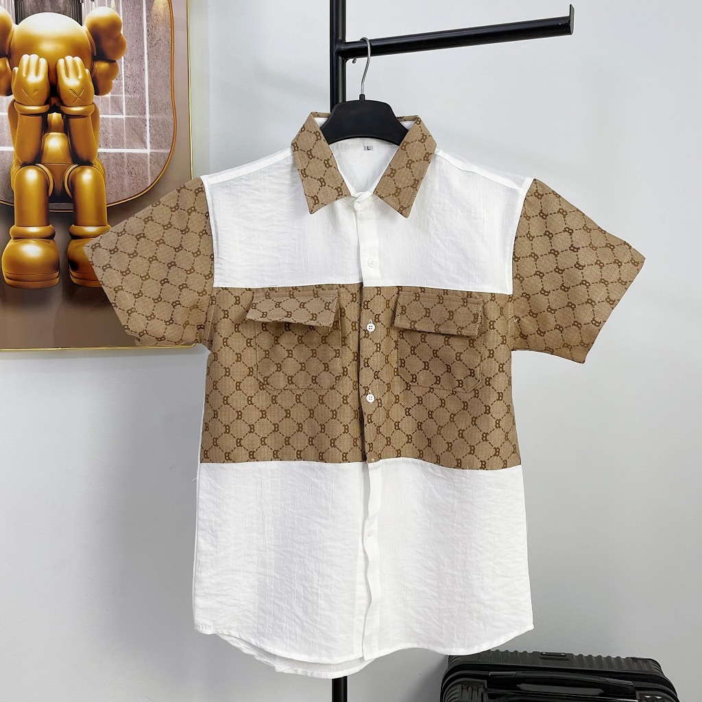 Áo sơ mi đũi nam dài tay phối họa tiết nhúng màu mẫu mới cao cấp AHFASHION