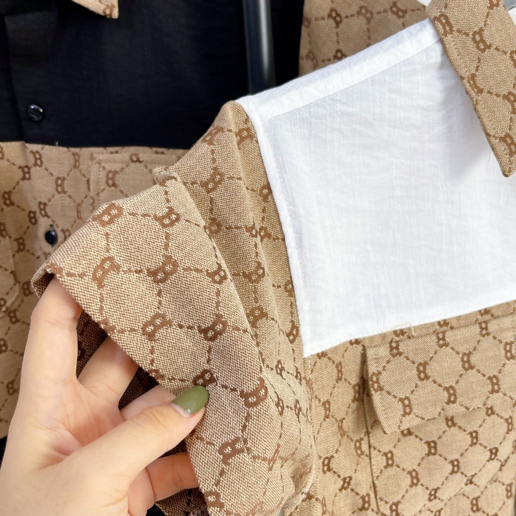 Áo sơ mi đũi nam dài tay phối họa tiết nhúng màu mẫu mới cao cấp AHFASHION