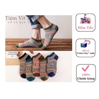 Tất vớ thổ cẩm vintage cổ ngắn đủ màu