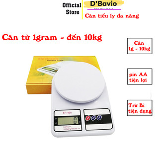 Cân tiểu ly 10kg nhà bếp màn hình điện tử cân chính xác gram nhỏ nhất - Dbavio