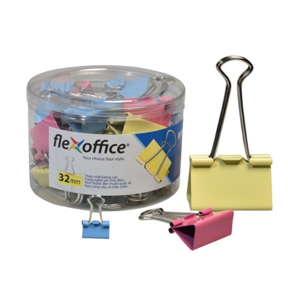 Combo 6 /12 cái Kẹp tài liệu sắt, Kẹp bướm 15mm-19mm - Giao ngẫu nhiên hãng Deli/ Hồng Hà/ Echo