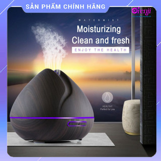 Máy khuếch tán, máy xông, đèn xông tinh dầu BÚP SEN Aroma diffuser 550ml, đèn led 7 màu, 4 chế độ hẹn giờ, tự ngắt