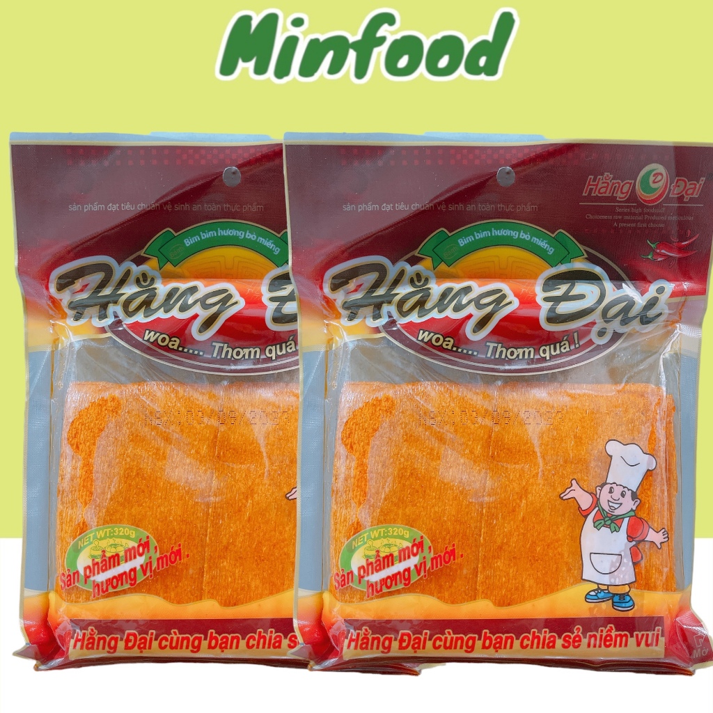 Bò Miếng Hằng Đại Cay Cay, Snack Bò 40 Miếng Hằng Đại Thơm Ngon Siêu To 320g Đồ Ăn Vặt Tuổi Thơ