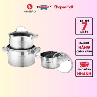 Bộ nồi inox 3 đáy sunhouse sh895 chính hãng