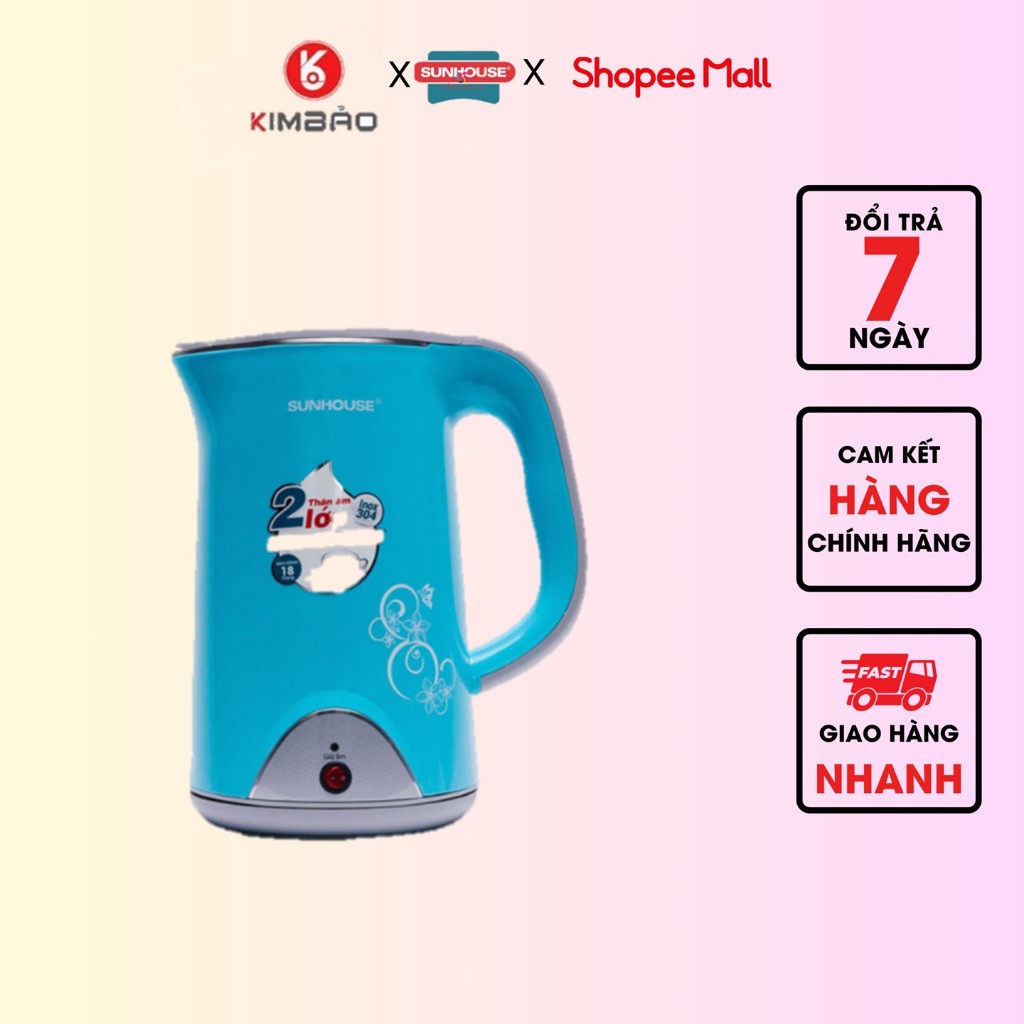 Bình đun siêu tốc giữ nhiệt Sunhouse 1.7 lít SHD1388