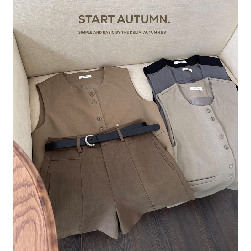 2338 ÁO GILE VEST CỔ TRÒN