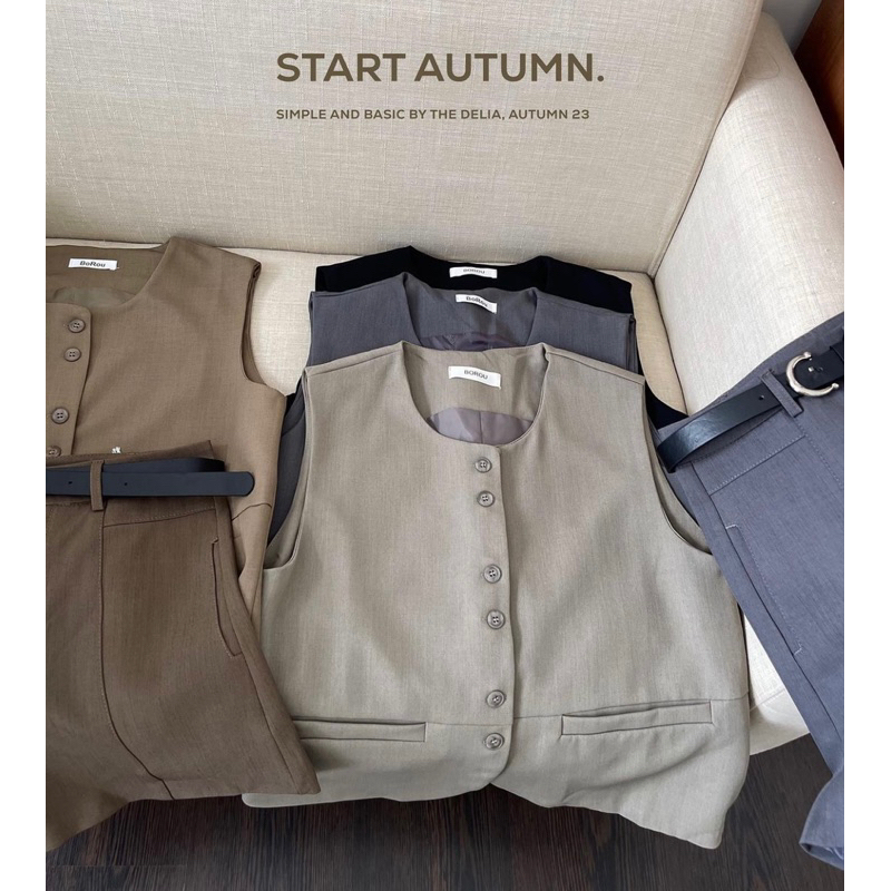 2338 ÁO GILE VEST CỔ TRÒN