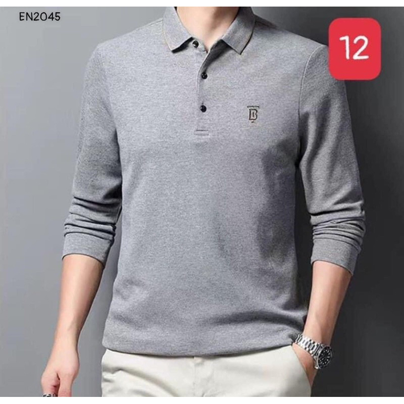 Áo polo nam dài tay hàng QC mẫu mới 2023