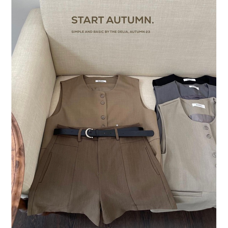 2338 ÁO GILE VEST CỔ TRÒN