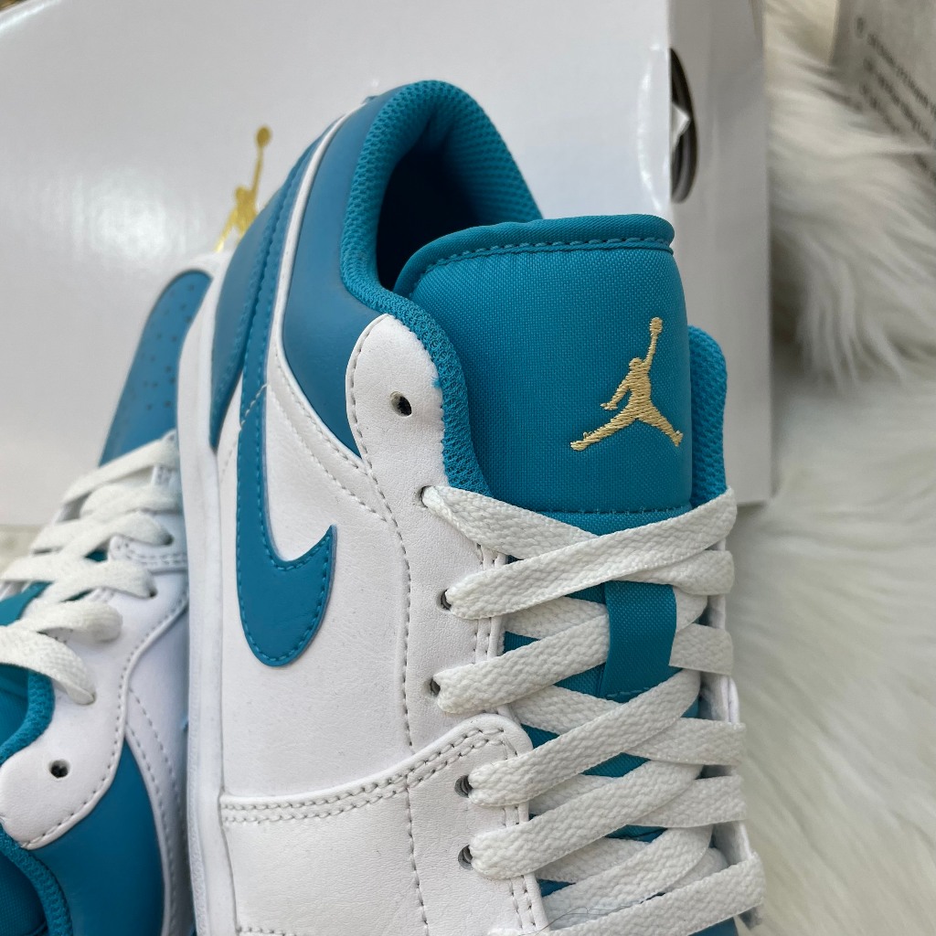 GIÀY AIR JORDAN 1 LOW AQUATONE - *XANH / TRẮNG* - CODE : 553560-174