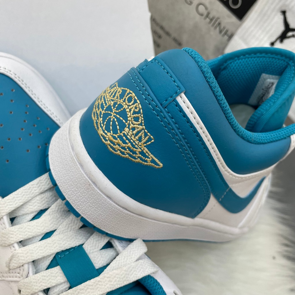 GIÀY AIR JORDAN 1 LOW AQUATONE - *XANH / TRẮNG* - CODE : 553560-174