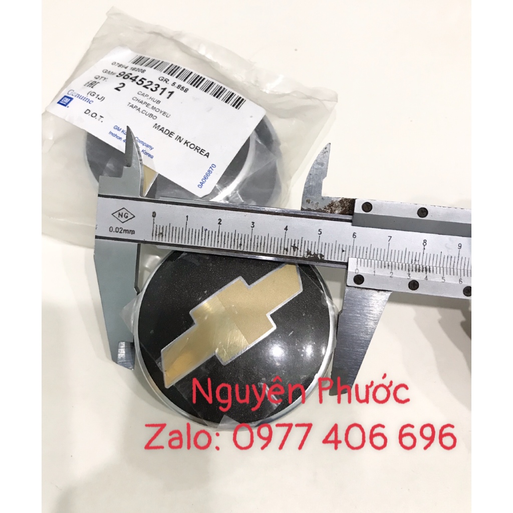 Nắp chụp tâm Lazang đúc CATPTIVAL, LACETTI, AVEO - Hàng xịn GM chính hãng/ Giá 1 cái 96452311