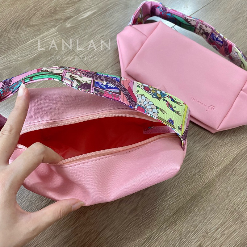 Túi đựng mỹ phẩm hãng Whoo màu Pink