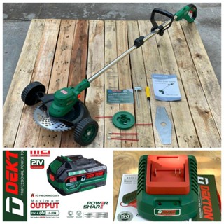 Máy cắt cỏ pin dekton M21-CC2302 có bánh xe đẩy