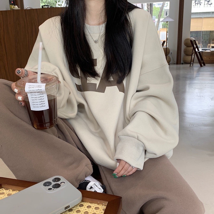 Áo sweater form rộng dáng dài chùm mông SEA nỉ bông - 247store.vn - AoSWT202_P3K7