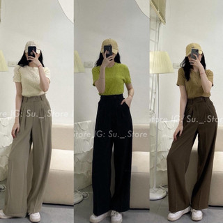 Quần culottes vải cạp lệch chất ruby cao cấp Quansuong563/251