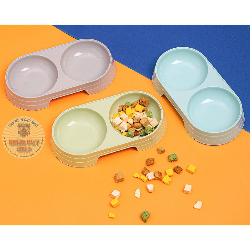 Bát ăn đôi cho chó mèo_ Bát ăn cho chó mèo