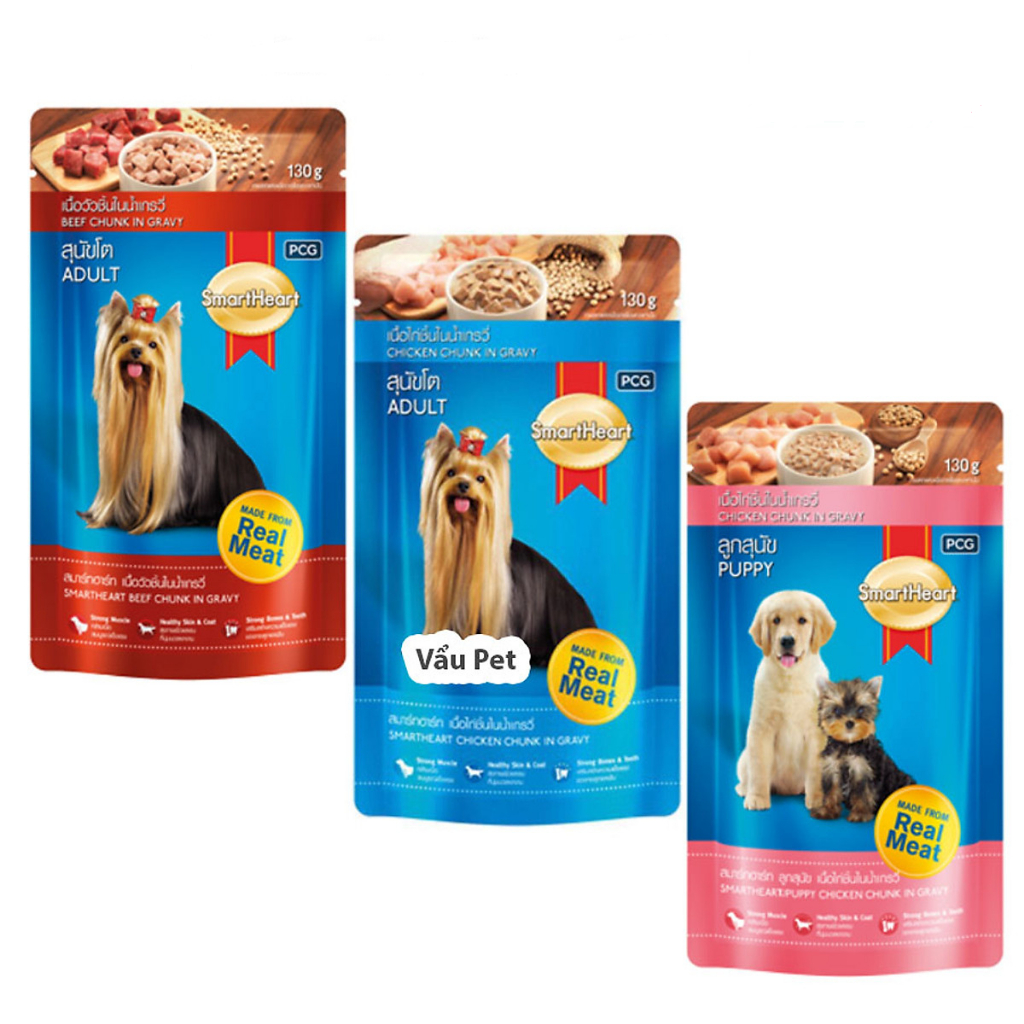 Pate Pedigree - Smartheart - Thức Ăn Ướt Cho Chó Nhập Khẩu Thái Lan Gói 130gr