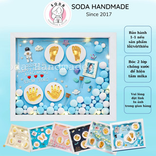 Bộ khung ảnh in dấu tay chân cho bé/Khung tranh đất nặn an toàn cho bé