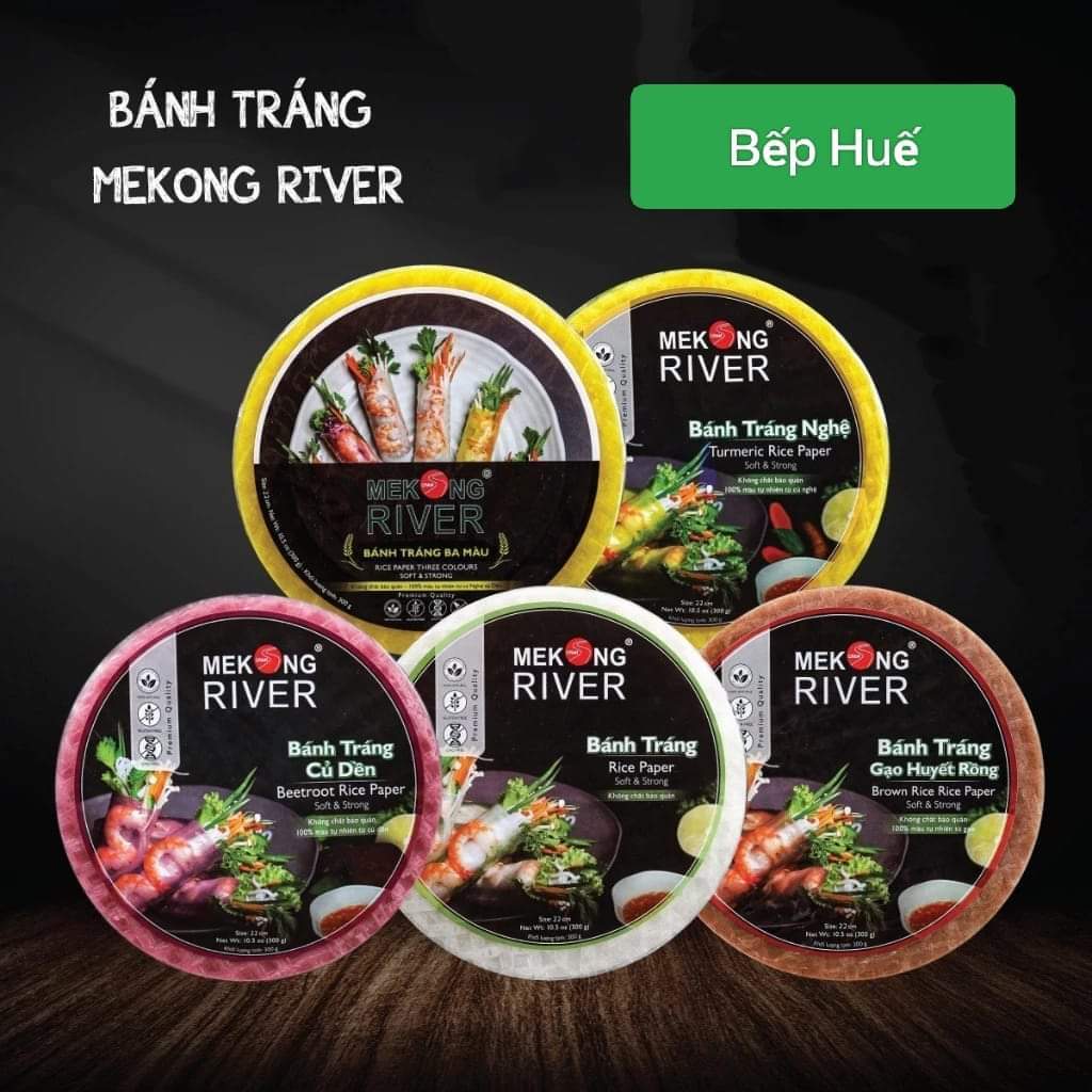 Bánh tráng cuốn 3 màu Mekong River gói 300g