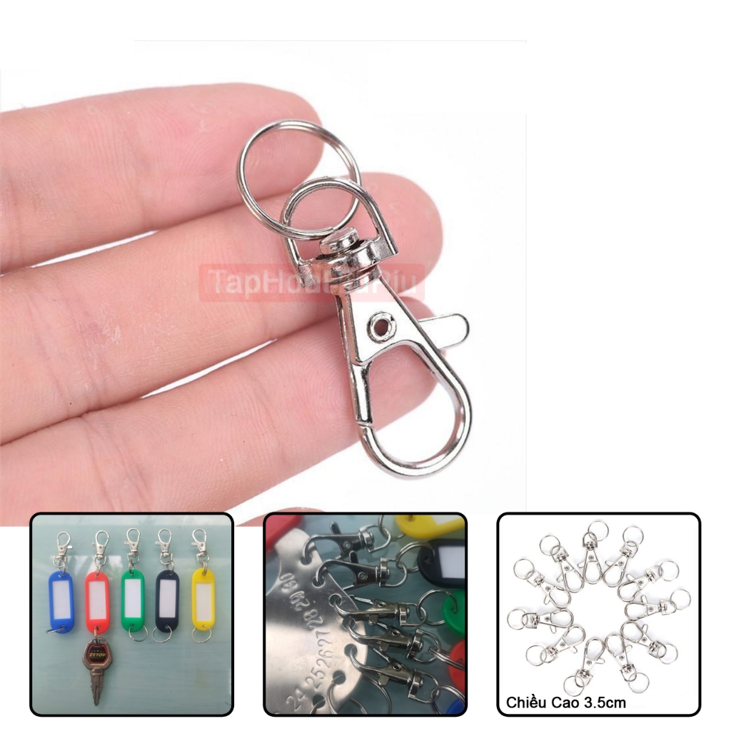 1 móc khóa tôm hùm bạc kèm khoen