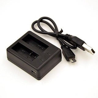 Dock Sạc Đôi Gopro Hero 4 Cho Camera Hành Trình Go pro hero4 SJCam, Eken sạc đôi cam phượt USB mini micro usb charger