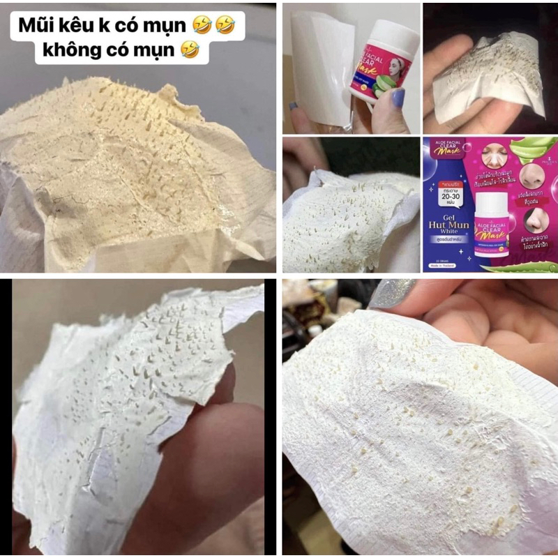 [Hàng Thái] gel hút lột mụn lột mụn đầu đen gel lột mụn đầu đen mũi Thái Lan ( Kèm 50 Giấy Lột) Lột 