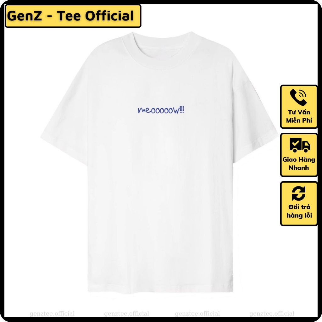 Áo thun I Wish I Was a Cat, No School, No Works, Just Meooooow mặc phong cách trẻ trung, nam nữ mặc cực đẹp