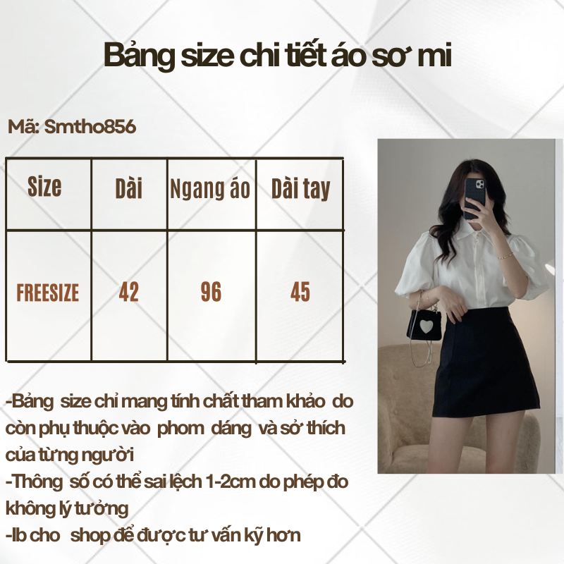 Áo sơ mi ngắn tay bồng vạt tôm - 247store.vn - Smtho856/P4K12