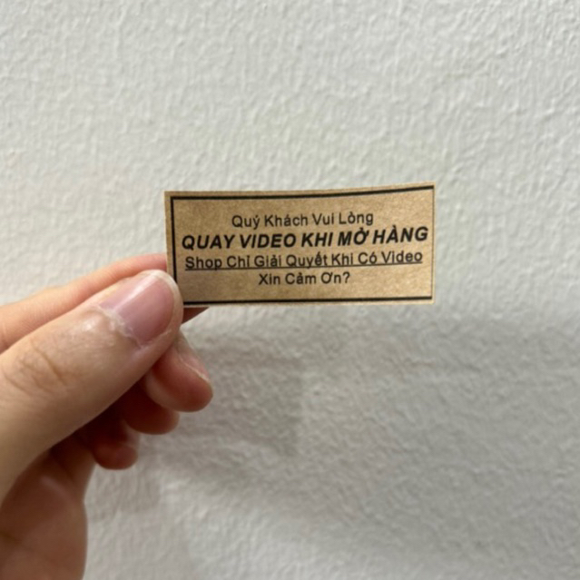 500  chiếc tem nhãn dán quay video khi mở hàng tem đóng gói sản phẩm