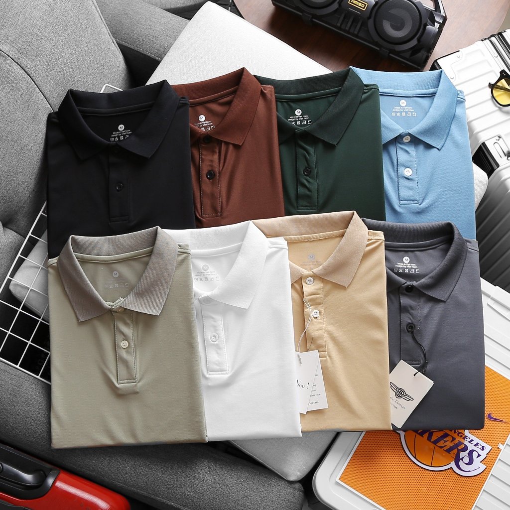 Áo polo nam nữ ABFIT cổ bẻ thun cá sấu thái co dãn thoáng mát cao cấp.A1