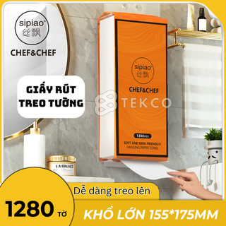 Túi 1280 Giấy Rút Treo Tường Sipiao 4 Lớp Siêu Tiện Dụng - Túi 1280 Giấy Vệ Sinh Treo Tường