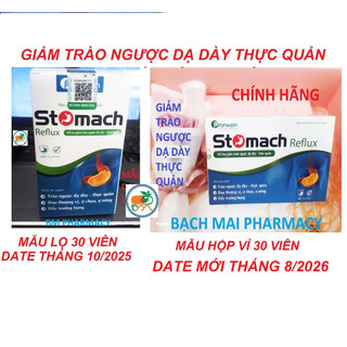 (CHÍNH HÃNG) Viên uống dạ dày STOMACH REFLUX, giảm trào ngược dạ dày, thực quản, đau thượng vị, ợ hơi, đầy trướng bụng