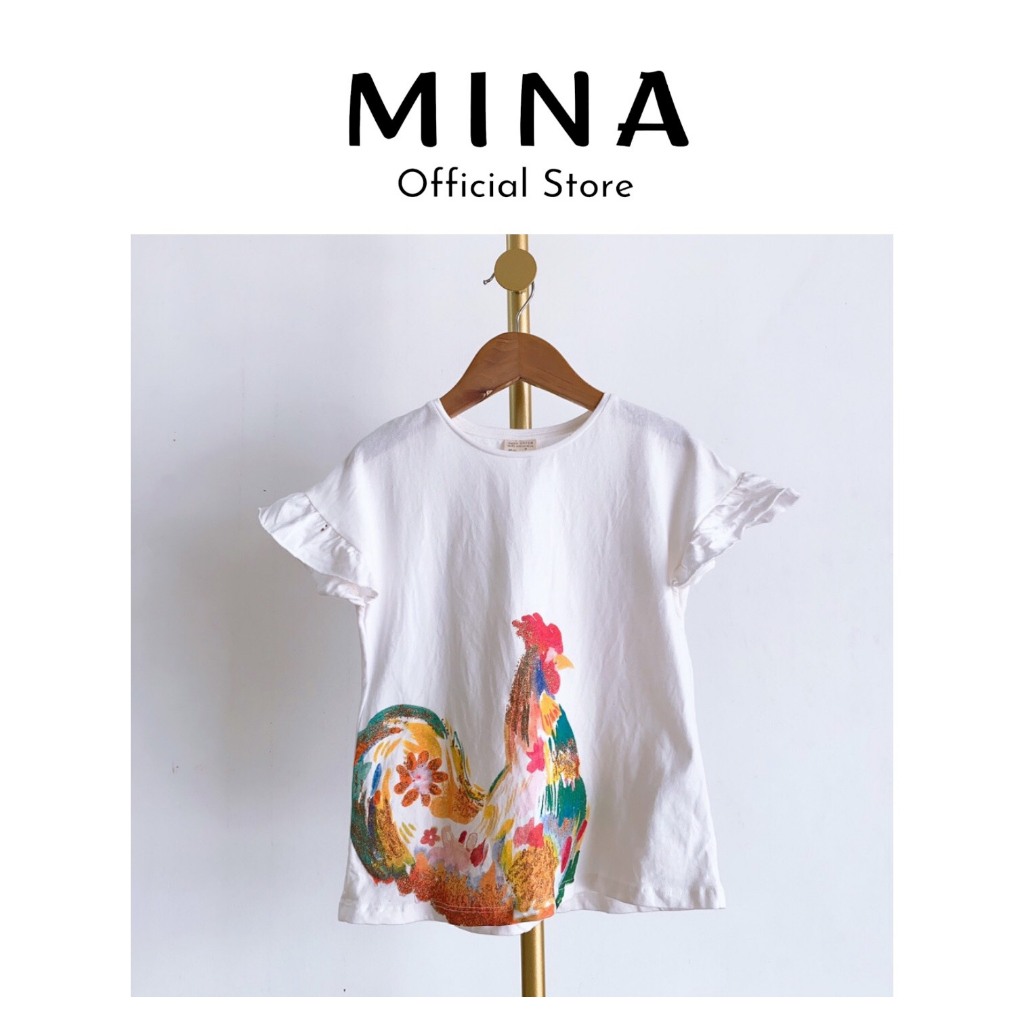 ÁO THUN BÉ GÁI ZARA - CẮT TAG , CHƯA MẶC- MỚI 100%