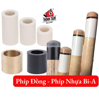 Phíp nhựa phíp đồng bida kèm đầu tẩy da bò bi-a gậy bi-a 11.5mm - 12mm - 13mm clb