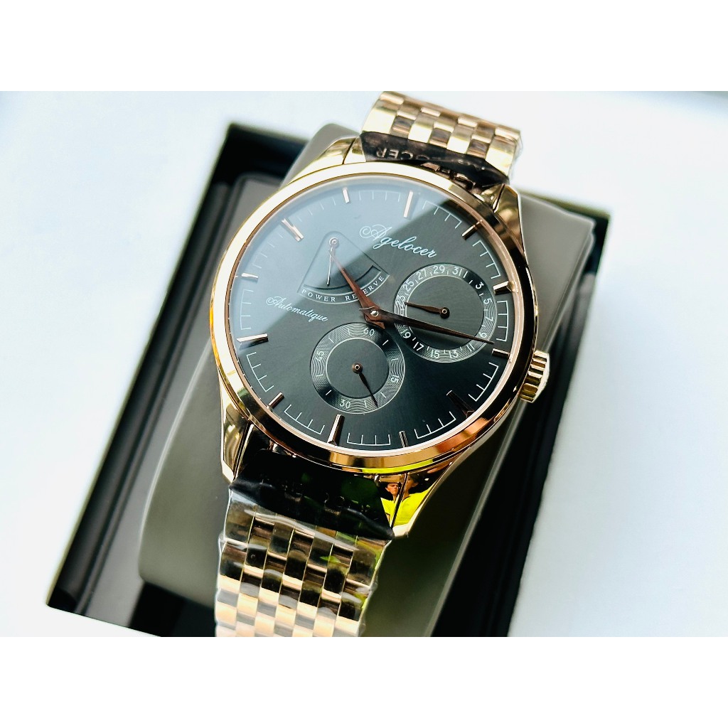 Đồng hồ chính hãng nam  Agelocer Budapest 4103D9  - Máy cơ tự động - Kính Sapphire