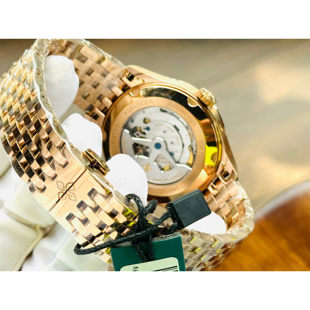 Đồng hồ chính hãng nam  Agelocer Budapest 4103D9  - Máy cơ tự động - Kính Sapphire