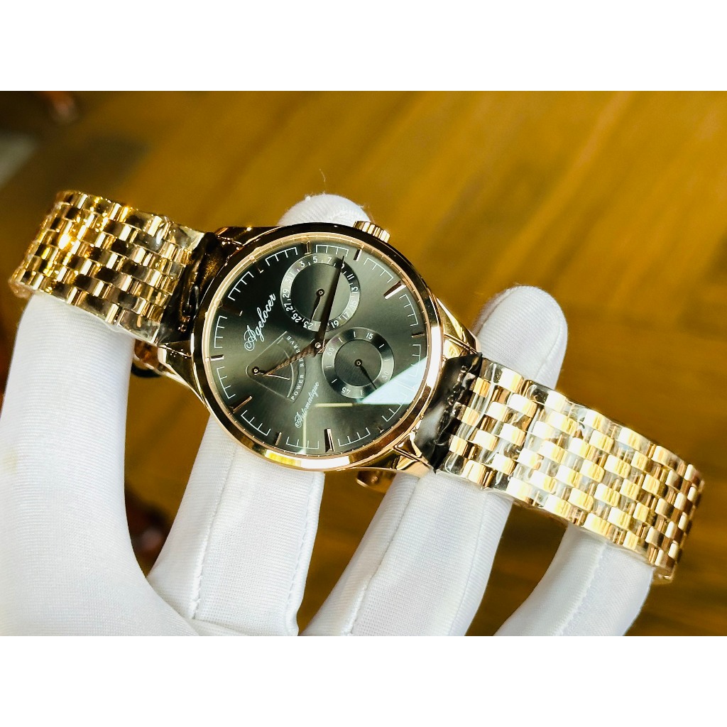 Đồng hồ chính hãng nam  Agelocer Budapest 4103D9  - Máy cơ tự động - Kính Sapphire