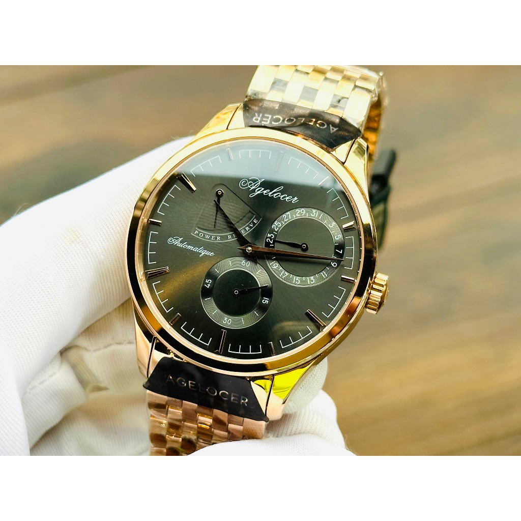 Đồng hồ chính hãng nam  Agelocer Budapest 4103D9  - Máy cơ tự động - Kính Sapphire