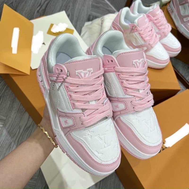 Giày LV Nam Nữ, Giày Nike_Louis Vuitton Trainer Nam Nữ Hàng Full Box Bill